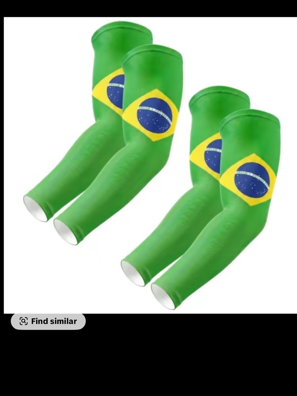 Brazil Flag Green Arm Sleeves - Pair